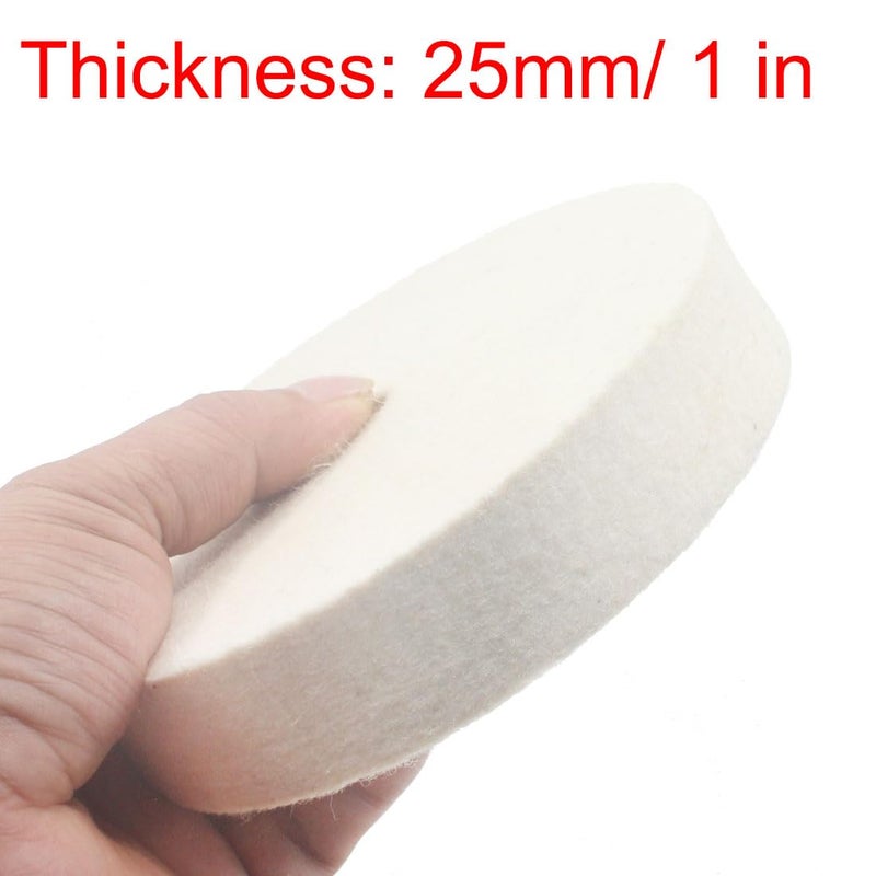 JUNLIXN 6 Inch Soft Felt Buffing Wheel - 5/8 Inch Arbor Hole Compressed Wool Felt Polishing Wheels for Bench/Die Grinder - Image 4